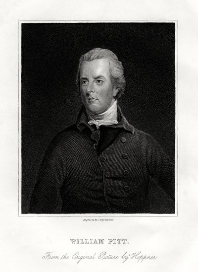 William Pitt der Jüngere, britischer Staatsmann, 19. Jahrhundert von J. Posselwhite