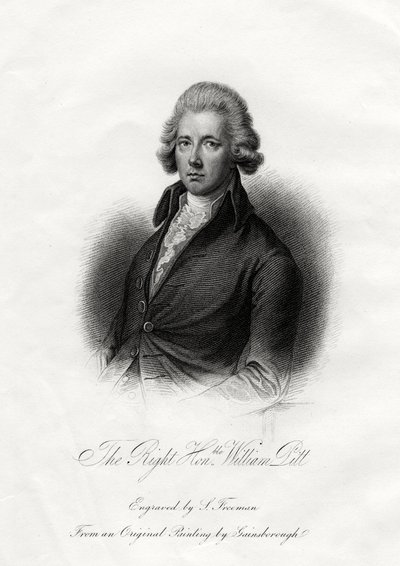William Pitt der Jüngere, britischer Staatsmann, 19. Jahrhundert von J. Posselwhite
