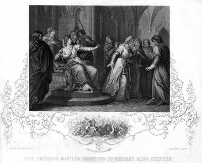 Die Kaiserin Matilda weigert sich, König Stephan freizulassen, 1141 von J. Rogers
