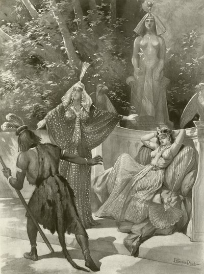 Die Zauberflöte, Akt II Szene vii (Gravur) von J. Steeple Davis