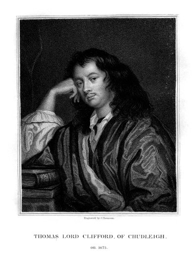 Thomas Clifford, 1. Baron Clifford von Chudleigh, englischer Staatsmann und Politiker, 1828 von J. Thomson