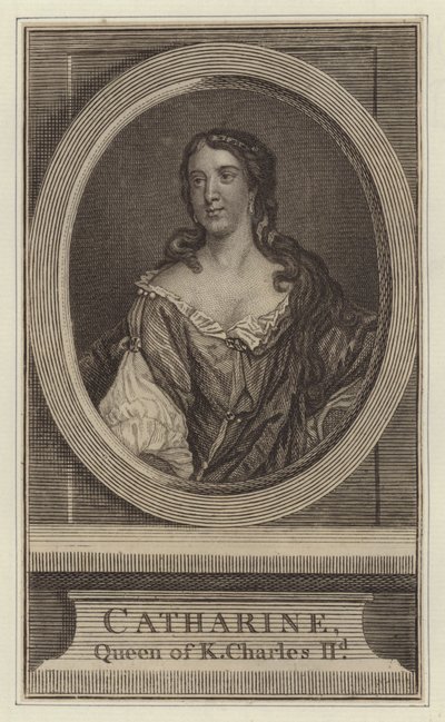 Catherine, Königin von König Karl II. (Gravur) von Jacob (after) Huysmans