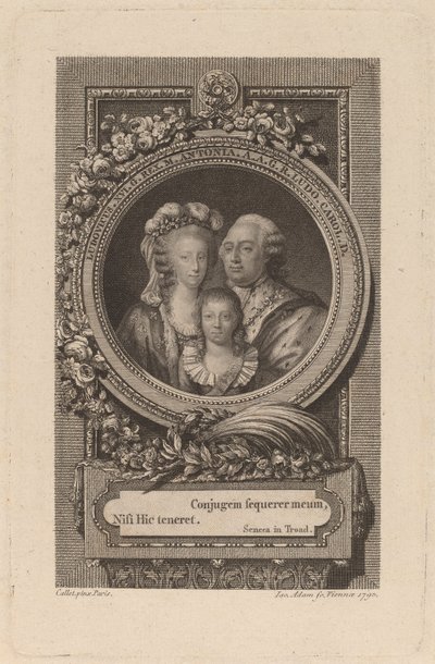 Ludwig XVI., Marie-Antoinette und Louis-Charles, 1793 von Jacob Adam