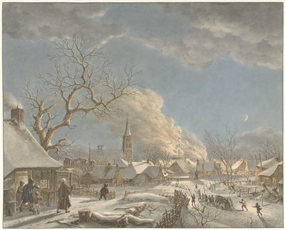 Winter, Nacht und Feuer (Die vier Jahreszeiten, Tageszeiten und Elemente) von Jacob  Cats