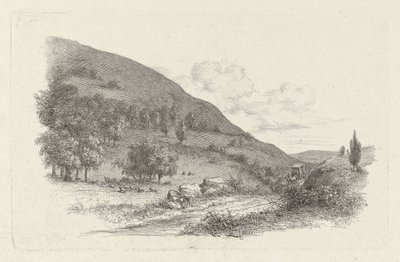 Kutsche in einer Landschaft von Jacob Ernst Marcus