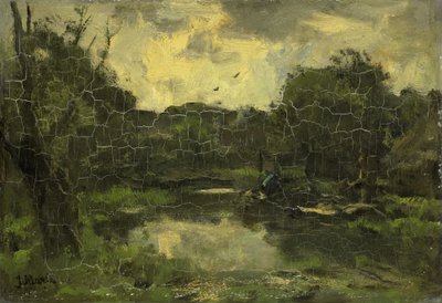 Landschaft mit Lastkahn von Jacob Henricus or Hendricus Maris