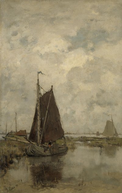 Schiffe bei trübem Wetter von Jacob Henricus or Hendricus Maris