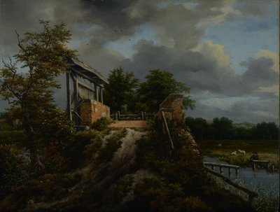 Brücke mit Schleuse, 1648-9 von Jacob van Ruisdael