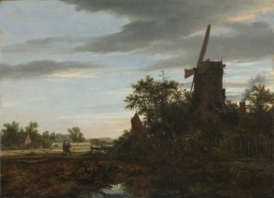 Landschaft mit einer Windmühle, 1646 von Jacob van Ruisdael