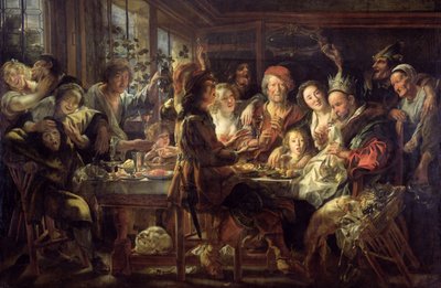Das Bohnenfest (Der König trinkt) von Jacob Jordaens