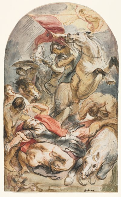 Die Bekehrung des Saulus mit Reiter und Banner von Jacob Jordaens