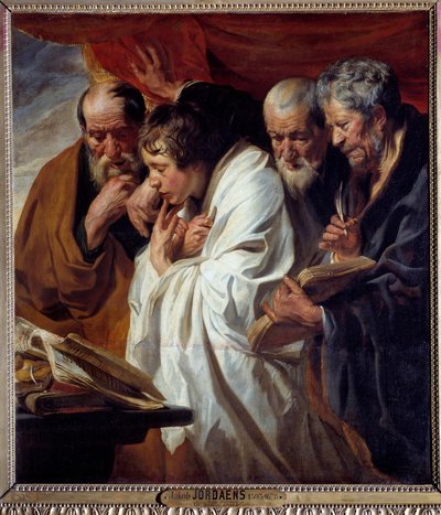 Die vier Evangelisten Gemälde von Jacob Jordaens (1593-1678) 17. Jahrhundert von Jacob Jordaens
