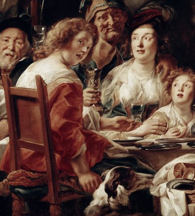 Der König trinkt (Detail) von Jacob Jordaens
