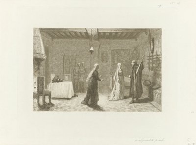 Figuren in einem Innenraum eines Schlosses von Jacob Taanman