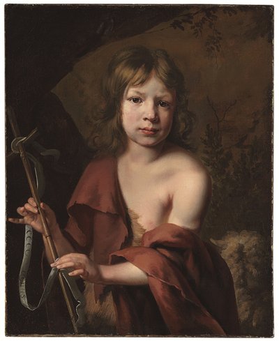 Porträt eines Jungen als Johannes der Täufer von Jacob van Oost