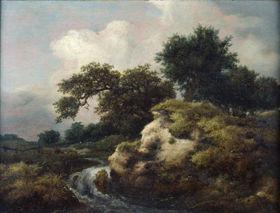 Landschaft mit Düne und kleinem Wasserfall von Jacob van Ruisdael