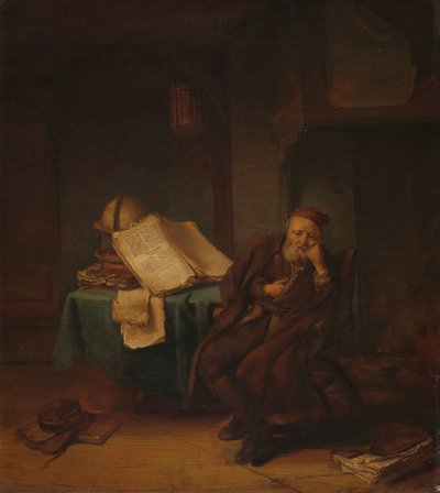 Philosoph in seinem Arbeitszimmer von Jacob van Spreeuwen