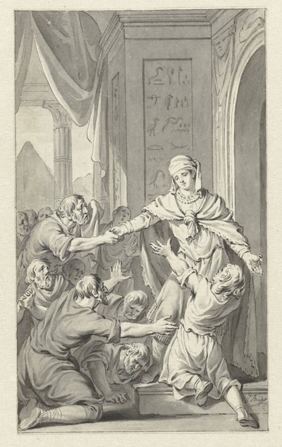 Joseph wird von seinen Brüdern erkannt von Jacobus Buys