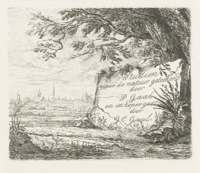 Titelblatt für: Studien nach der Natur gezeichnet von Jacobus Cornelis Gaal