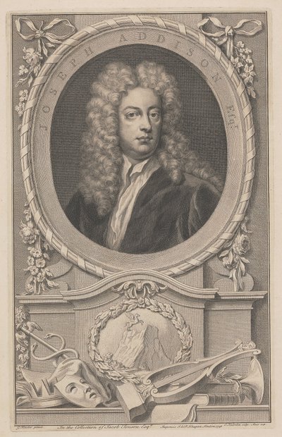 Joseph Addison Esquire von Jacobus Houbraken
