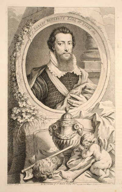 Porträt von Robert Devereux, Earl of Essex, 1601, Illustration aus 