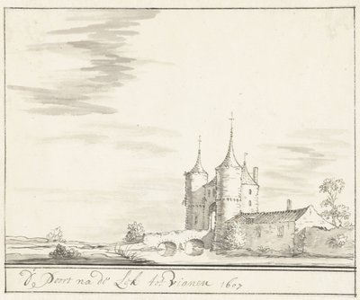 Das Tor an der Lek in Vianen im Jahr 1607 von Jacobus Stellingwerff