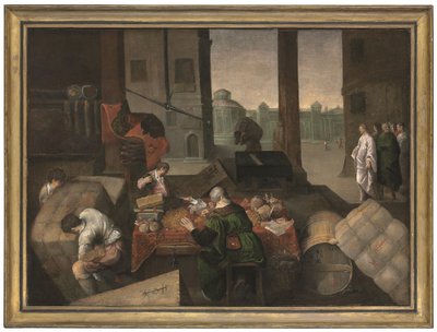 Die Berufung des heiligen Matthäus von Jacopo (1510 92) (circle) Bassano