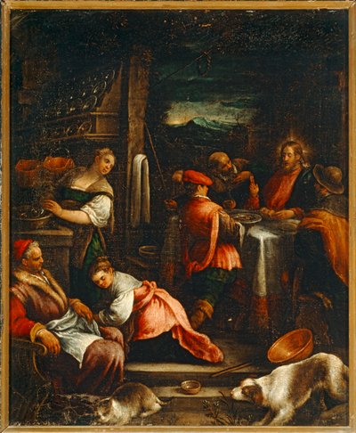 Das Abendmahl in Emmaus von Jacopo (1510-92) Bassano