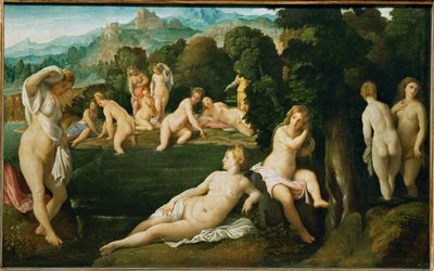 Diana entdeckt die Schwangerschaft der Nymphe Kallisto von Jacopo (c.1480-1528) Palma
