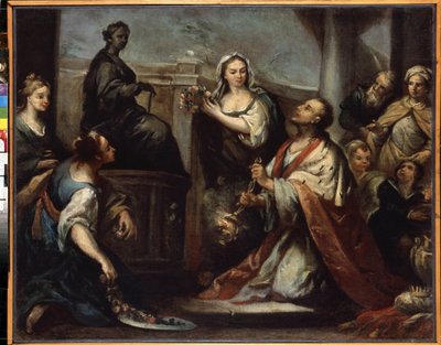 Der König Salomo verfällt dem Götzendienst von Jacopo Amigoni