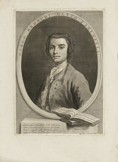 Porträt des Sängers Farinelli Carlo Broschi 1705-1782, 1735 von Jacopo Amigoni