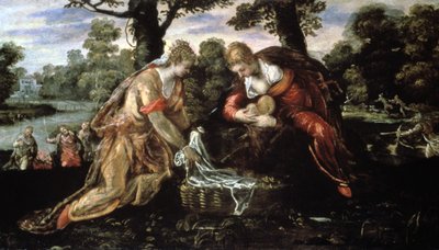Das Auffinden von Moses, 16. Jahrhundert von Jacopo Robusti Tintoretto