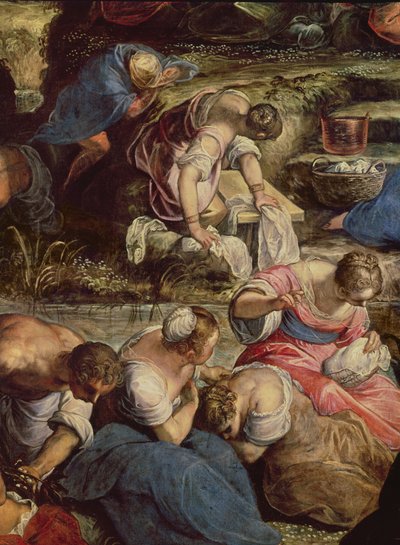 Das Sammeln von Manna (Detail) von Jacopo Robusti Tintoretto