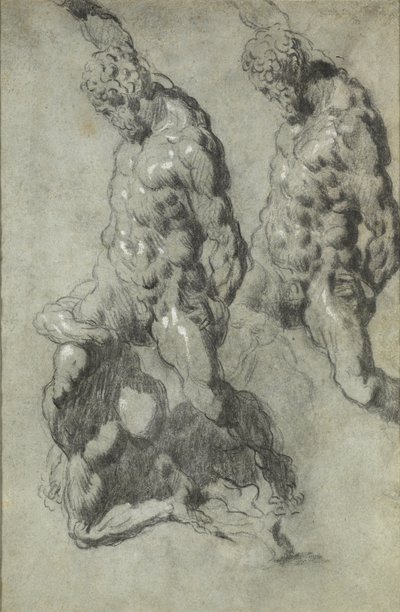 Zwei Studien von Samson, der die Philister erschlägt von Jacopo Tintoretto