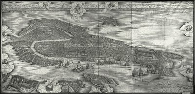 Canale Grande, Karte von Venedig von Jacopo de