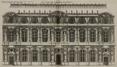 Die Fassade von Pierre Lescot, veröffentlicht 1576 von Jacques Androuet Ducerceau