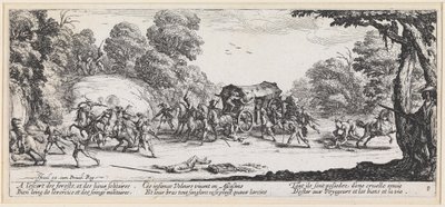 Angriff auf eine Reisekutsche von Jacques Callot