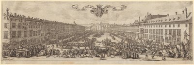 Ansicht der Rue Neuve in Nancy von Jacques Callot