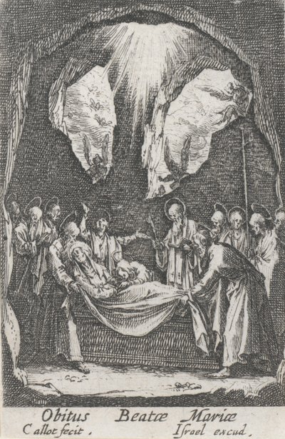 Begräbnis der Jungfrau, Nr. 12 aus Das Leben der Jungfrau von Jacques Callot
