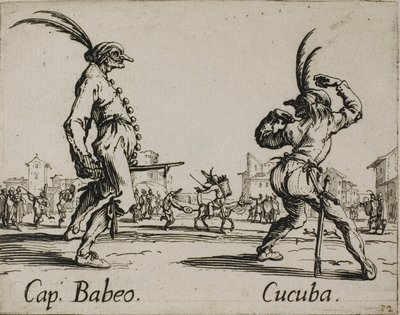 Capitan Babeo - Cucuba, Platte 16 aus Balli di Sfessania von Jacques Callot