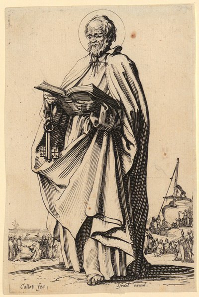 Erlöser, Blatt 2 der Folge "Jesus, die zwölf Apostel und Maria" von Jacques Callot