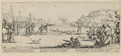 Erschießung, Blatt 12 der Folge "Grauen des Krieges" von Jacques Callot