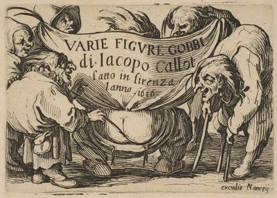 Frontispiz, aus Varie Figure Gobbi, Suite auch genannt Les Bossus, Les Pygmées, Les..., 1616-22 von Jacques Callot