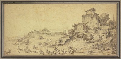 Landschaft mit Hirschjagd von Jacques Callot
