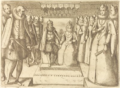 Treffen von Margarete von Österreich und Philipp III., 1612 von Jacques Callot