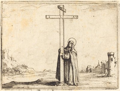 Nonne umarmt das heilige Kreuz von Jacques Callot