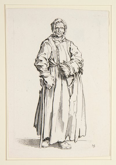 Einäugige Frau, aus Die Bettler (La borgnesse) von Jacques Callot