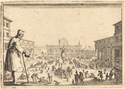 Piazza SS. Annunziata, Florenz von Jacques Callot