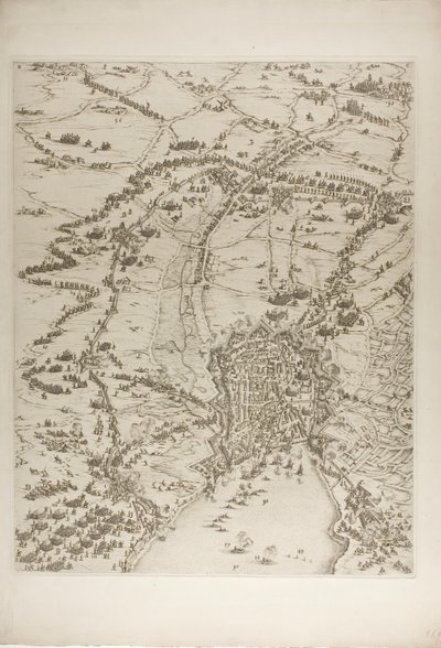 Tafel Zwei aus La Siège de la Rochelle von Jacques Callot