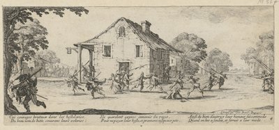Plünderung, Blatt 4 der Folge "Grauen des Krieges" von Jacques Callot